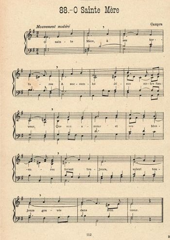 O sainte Mère Partition gratuite